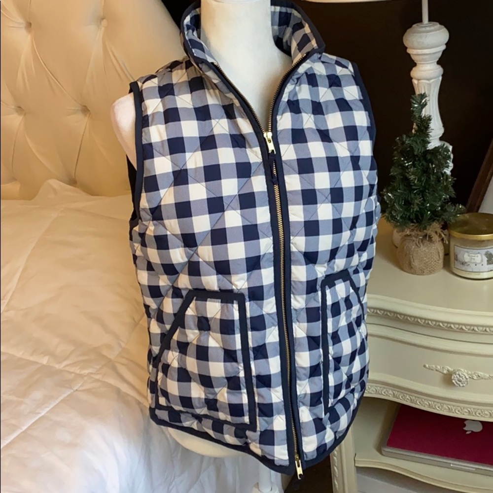 J Crew Buffalo plaid vest